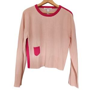 Women's Wearing Your ❤️On Your Sleeve Cropped Cashmere Sweater Heart XL FLAW